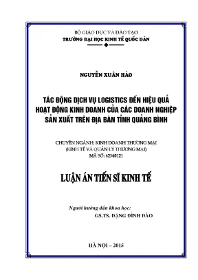 Tác Động Của Dịch Vụ Logistics Đến Hiệu Quả Kinh Doanh