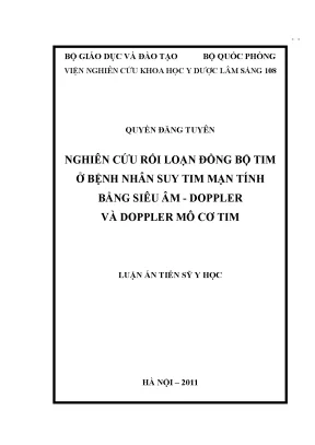 Nghiên Cứu Rối Loạn Đồng Bộ Tim Ở Bệnh Nhân Suy Tim Mạn 
