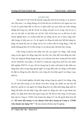Kế Toán Tiền Lương và Quản Lý Lao Động Tại Công Ty TNHH