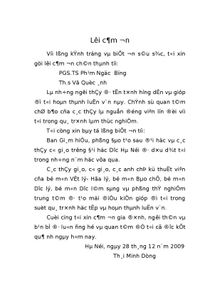 Lời Cảm Ơn Đặc Biệt Trong Nghiên Cứu Về Fenofibrat