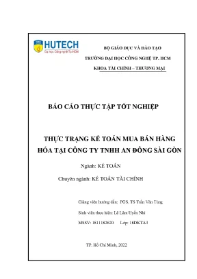 Thực Trạng Kế Toán Mua Bán Hàng Hóa Tại Công Ty TNHH An