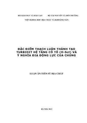 Nghiên Cứu Đặc Điểm Thạch Luận Thành Tạo Turbidit Hệ 