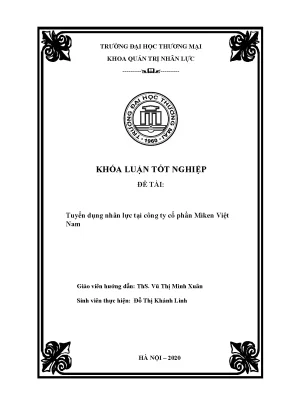 Giải Pháp Tuyển Dụng Nhân Lực Tại Công Ty Cổ Phần Miken