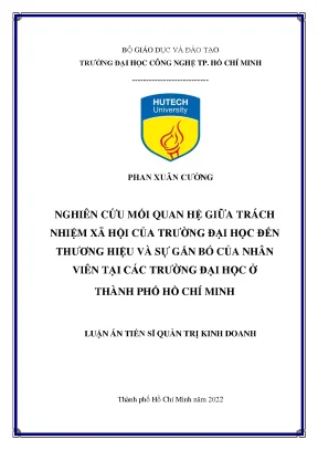 Nghiên Cứu Trách Nhiệm Xã Hội Của Trường Đại Học Đến
