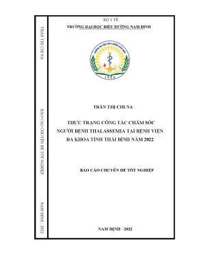 Thực Trạng Chăm Sóc Người Bệnh Thalassemia Tại Bệnh Viện 