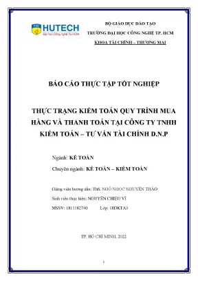 Kiểm Toán Quy Trình Mua Hàng và Thanh Toán tại Công Ty