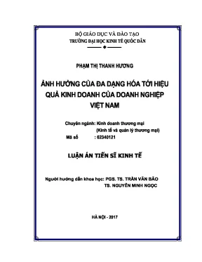 Tác động của đa dạng hóa đến hiệu quả kinh doanh của
