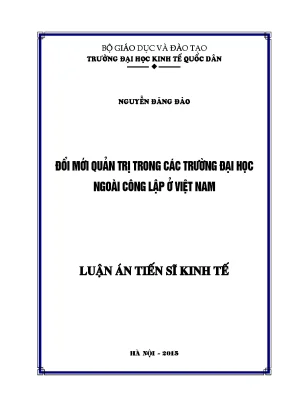 Đổi mới quản trị trong các trường đại học ngoài công lập