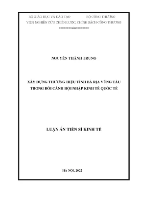 Xây Dựng Thương Hiệu Tỉnh Bà Rịa Vũng Tàu Trong Bối Cảnh