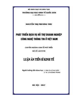 Phát Triển Dịch Vụ Hỗ Trợ Doanh Nghiệp Công Nghệ Thông