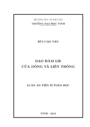 Nghiên Cứu Đạo Hàm Lie Trên Đa Tạp Riemann