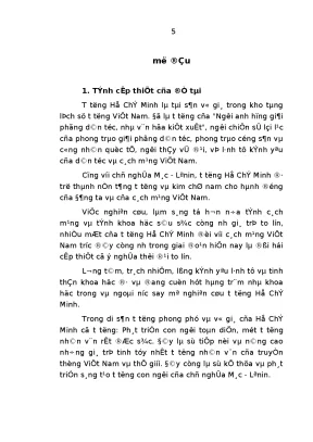 Tìm Hiểu Về Tư Tưởng Hồ Chí Minh và Phát Triển Con Người
