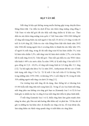 Đặc Điểm Lâm Sàng và Thiết Kế Hàm Khung cho Bệnh Nhân