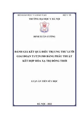 Đánh giá hiệu quả điều trị ung thư lưỡi giai đoạn 