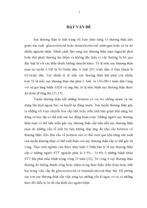 Hiểu Biết Về Suy Thượng Thận: Nguyên Nhân, Triệu Chứng