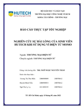Nghiên Cứu Sự Hài Lòng Của Sinh Viên HUTECH Khi Sử Dụng