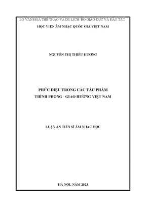 Nghiên Cứu Phức Điệu Trong Tác Phẩm Thính Phòng - Giao 