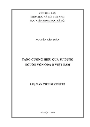 Tăng Cường Hiệu Quả Sử Dụng Nguồn Vốn ODA Ở Việt Nam