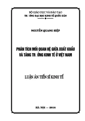 Phân Tích Mối Quan Hệ Giữa Xuất Khẩu và Tăng Trưởng Kinh