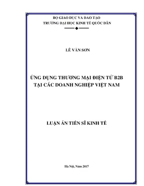 Ứng Dụng Thương Mại Điện Tử B2B Tại Doanh Nghiệp Việt 
