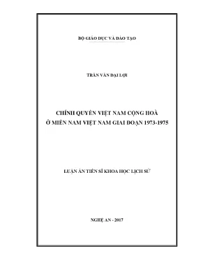 Chính Quyền Việt Nam Cộng Hòa Giai Đoạn 1973-1975: 
