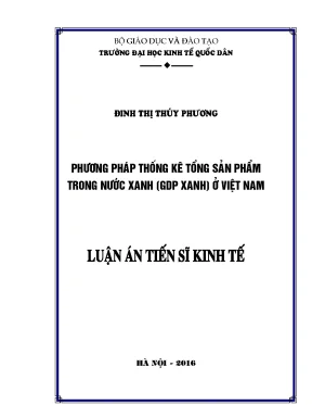 Nghiên Cứu Chỉ Tiêu GDP Xanh Tại Việt Nam: Phương Pháp