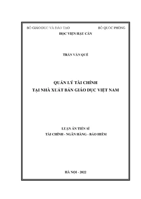 Quản Lý Tài Chính Tại Nhà Xuất Bản Giáo Dục Việt Nam: 