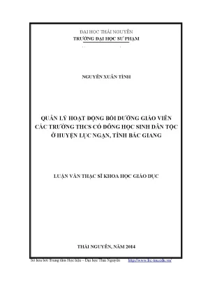 Quản Lý Hoạt Động Bồi Dưỡng Giáo Viên THCS Tại Huyện Lục