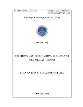 Mô Phỏng Cấu Trúc và Động Học Vật Liệu Silicát Na/Al/Pb