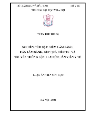 Nghiên Cứu Đặc Điểm Bệnh Lao Ở Nhân Viên Y Tế Tại Hà Nội