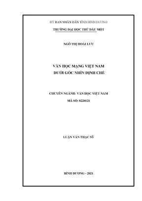 Văn Học Mạng Việt Nam: Định Chế và Tác Động