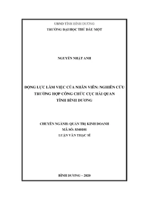 Nâng Cao Động Lực Làm Việc Của Nhân Viên Tại Cục Hải