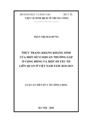 Thực trạng kháng kháng sinh của vi khuẩn ở cộng đồng