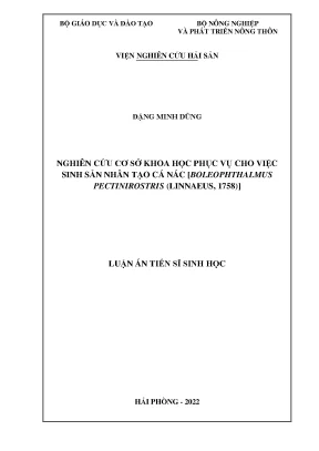 Nghiên Cứu Sinh Sản Nhân Tạo Cá Nác: Cơ Sở Khoa Học và 