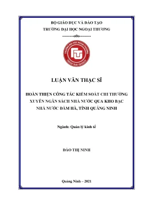 Nâng cao Kiểm Soát Chi Ngân Sách Nhà Nước Qua Kho Bạc
