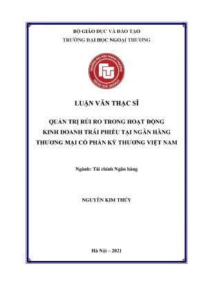 Quản Trị Rủi Ro Trong Kinh Doanh Trái Phiếu Tại Ngân