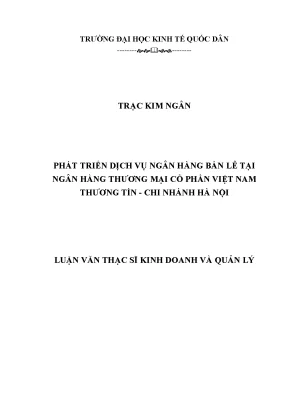 Phát Triển Dịch Vụ Ngân Hàng Bán Lẻ Tại Ngân Hàng Thương