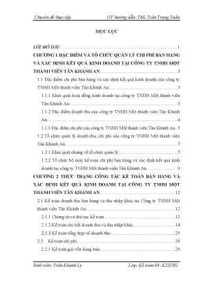 Kế Toán Bán Hàng và Xác Định Kết Quả Kinh Doanh Tại Công
