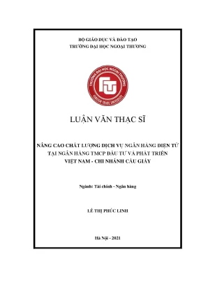 Nâng Cao Chất Lượng Dịch Vụ Ngân Hàng Điện Tử Tại BIDV