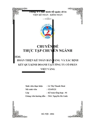 Hoàn thiện kế toán bán hàng và xác định kết quả kinh