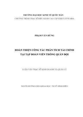 Phân Tích Tài Chính Doanh Nghiệp: Giải Pháp Hoàn Thiện 