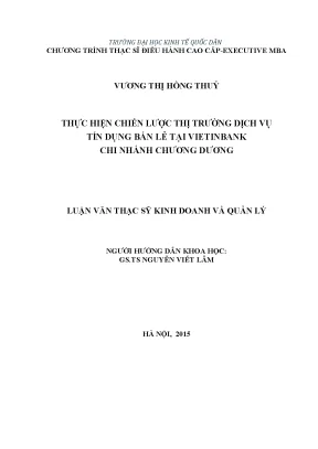 Chiến Lược Tăng Trưởng Thị Trường Dịch Vụ Tín Dụng Bán 