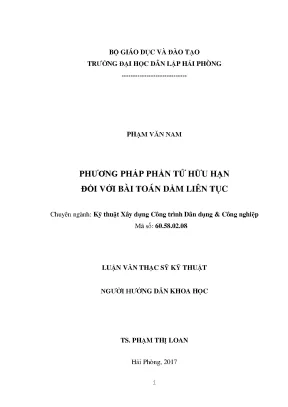 Phương Pháp Phần Tử Hữu Hạn Trong Giải Bài Toán Dầm Liên Tục