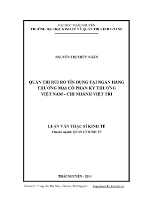 Quản Trị Rủi Ro Tín Dụng Tại Ngân Hàng Thương Mại Cổ