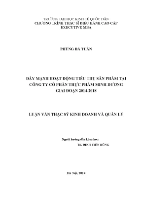 Nâng Cao Hoạt Động Tiêu Thụ Sản Phẩm Tại Công Ty Cổ Phần 