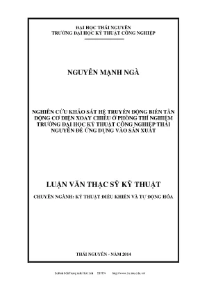 Nghiên cứu hệ truyền động biến tần động cơ điện xoay
