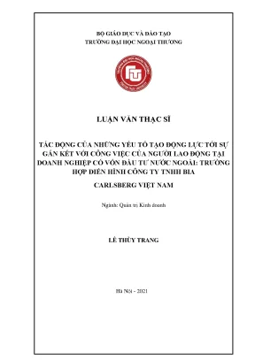 Tác Động Của Yếu Tố Tạo Động Lực Đến Sự Gắn Kết Công