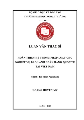Hoàn thiện pháp luật bảo lãnh ngân hàng quốc tế tại Việt Nam