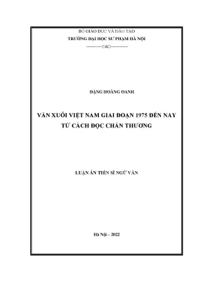 Nghiên Cứu Về Chấn Thương Trong Văn Xuôi Việt Nam Giai 