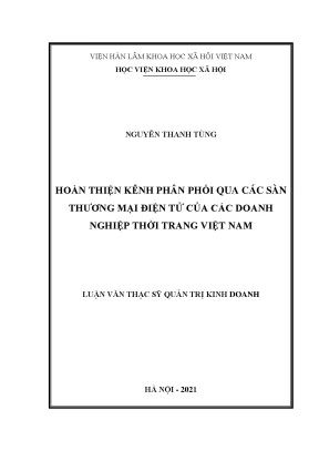 Hoàn thiện kênh phân phối cho doanh nghiệp thời trang